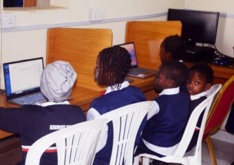 Student in Library